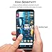 Google Pixel 2 XL Screen Protector, Acessorz Ultra Clear [Full Cover][Bubble Free] Tempered Glass Screen Protector Film for Google Pixel 2 XL (2017) - Lifetime Replacement Warranty (Black)
