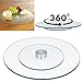 Tempered Glass Rotating Turntable, rotating cake stand for decorating and displaying cakes, cupcakes,Fruits and cheeses - Revolving Cake Stand, Heavy duty Glass 11.8 inch Diameter