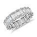 NYC Sterling Sterling Silver Emerald Cut Eternity Band Ring - Cubic Zirconia