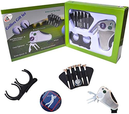 Golfer’s Best Golf Gift Set: Tool – Stroke Counter, Divot Tool Repair, Brush, Ball Marker, Tee Holder, Belt Ball Holder – Gift Idea for Men Women Golfer’s Best Golf Gift Set: Tool – Stroke Counter, Divot Tool Repair, Brush, Ball Marker, Tee Holder, Belt Ball Holder – Gift Idea for Men Women
