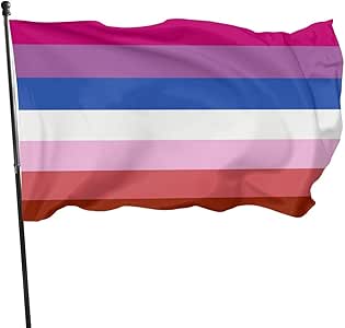 wallxxj Garden Flag Bandera De Orgullo Bi Bisexual Lesbiana Bandera De