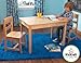 KidKraft Wooden Rectangular Table & 2 Chair Set for Kids - Natural