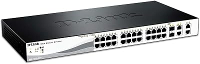 D-Link DES-1210-28P 24-Port Fast Ethernet PoE Managed Switch 4 Gig Ports