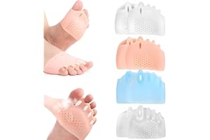 Hyggear Silicone Toe Separators for Women and Men 4-Piece Set with Ball of Foot Cushions Universal Fit for Daily Wear