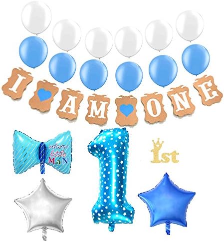 JoyAcc Birthday Party Decoration Set (1th for Boy)