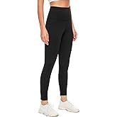 BATHRINS Fleece Lined Leggings for Women with Pockets Winter Warm High Waisted Yoga Pants Running Tights