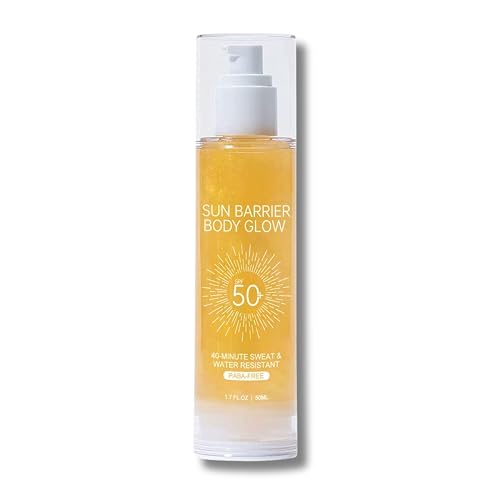 SPF50 Sunscreen Spray for Face & Body – Waterproof Oil Spray Sunscreen with UVA/UVB Defense, Non-Greasy and Thin as Mist, Fast Absorbing 360° Mist, Holiday Essentials for Women