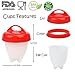 EggyDo Silicone Egg Cooker Set - Hard and Soft Boiler Without Shell for Easier Breakfast Enriched with Brush, Yolk Separator and Owl Shaped Mold Gifts - BPA Free, Non-Stick (Pack of 9)    