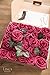 Ling's moment Artificial Flowers 50pcs Real Looking Fuchsia Fake Roses w/Stem for DIY Wedding Bouquets Centerpieces Bridal Shower Party Home Decorations