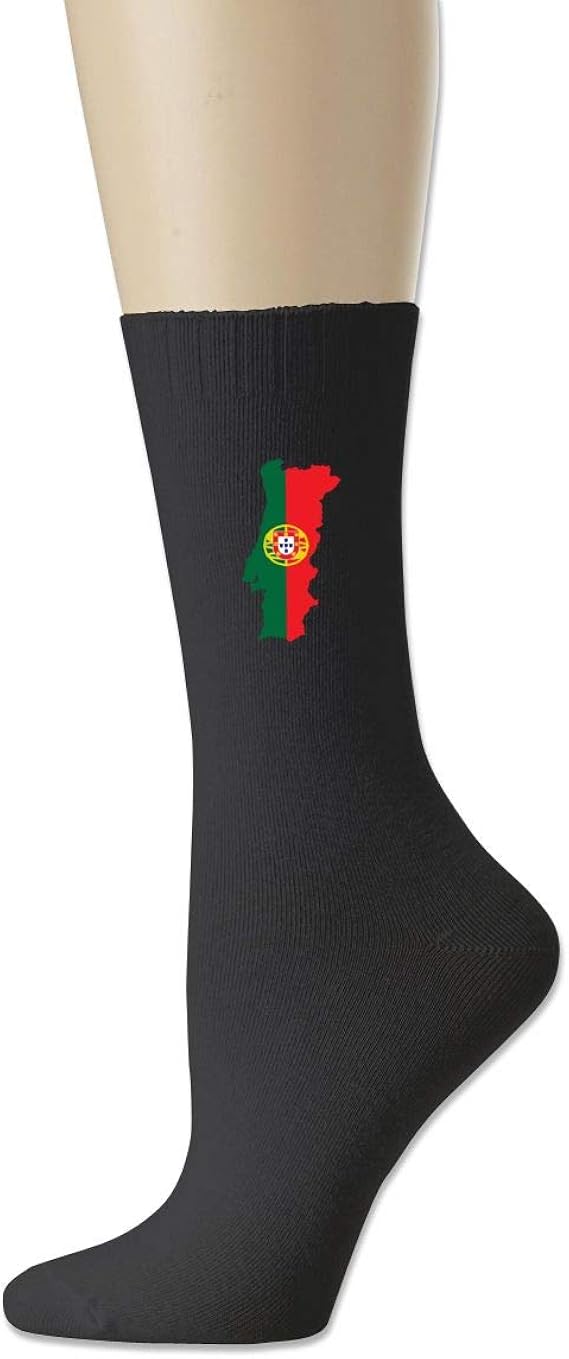 Portugal Map With Flag Unisex Crew Socks Cute Cotton Socks