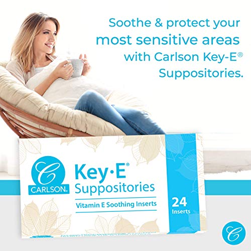 Carlson KeyE Suppositories, 30 IU Vitamin E Suppository, Lubricates