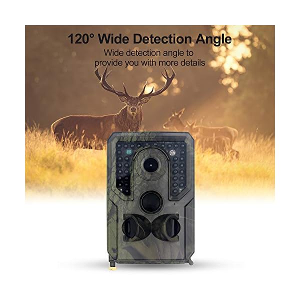 XUMU Wildkamera Jagdkamera, 12 MP, 1080P HD, wasserdichte Trail-Kamera mit 120° Weitwinkel, bewegungsaktivierte… – Bild 3