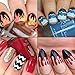 BTArtbox 12 Packs Over 36 Different Designs Tip Guide Nail Vinyl Self-adhesive Nail Stencil Sticker Easy Nail Art Set for Finger or Toe