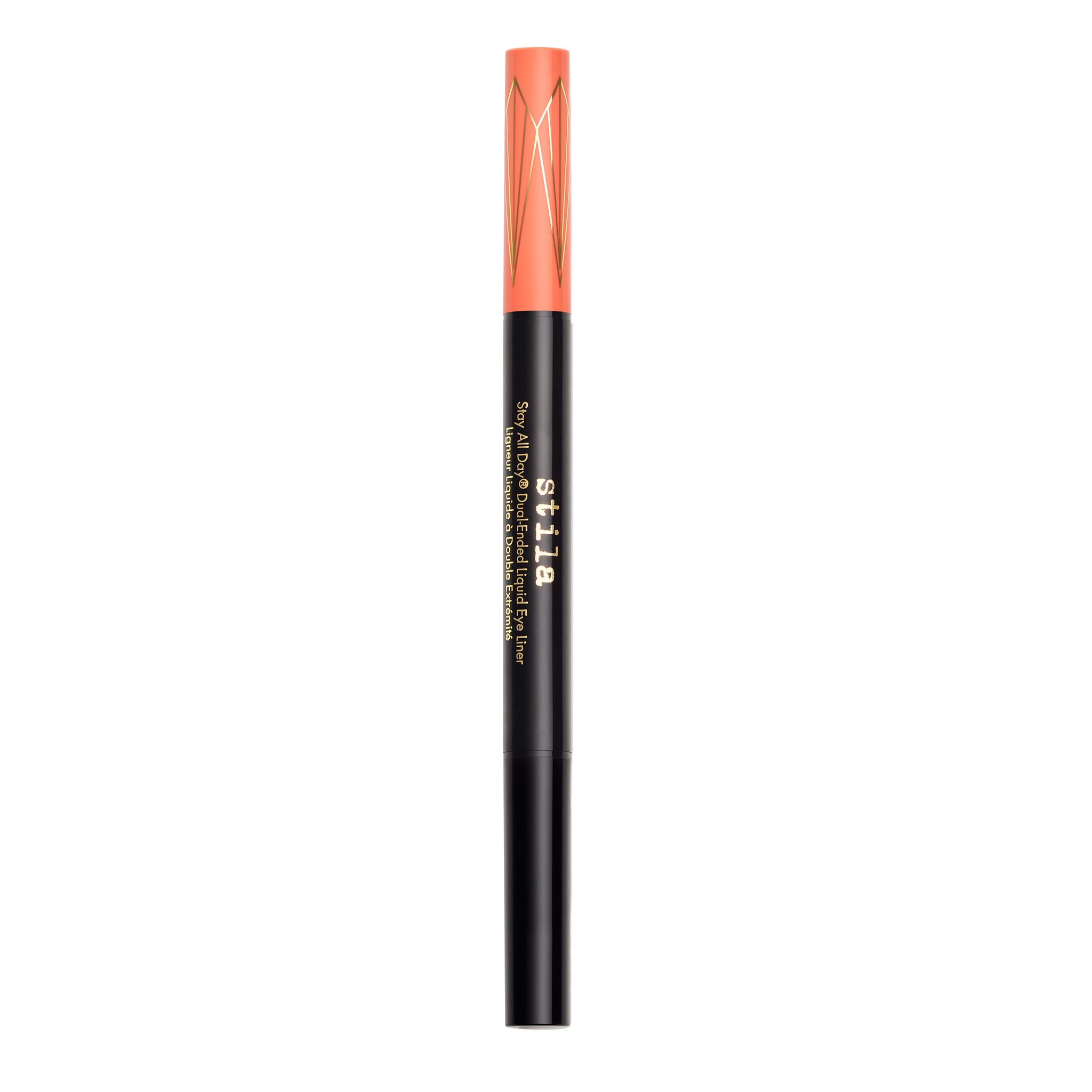 Stila All Day Dual-Ended Liquid Eye Liner, Easy To Use Eyeliner Pen, Smudge & Transfer Proof, Liner Stays On All Day and Night, Goes On Smoothly Without Skipping, Smudging or Pulling - Tequila Sunrise