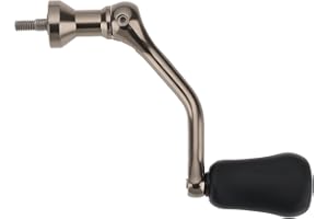 Briny River 1 Pc Stainless Steel Screw-in Power Handle Grip Single Rocker Arm Reel Handle Grip for Lures Fishing Reel DIY Spinning Reel Handle Grip Modification 11cm