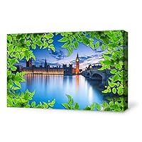 signwin-Canvas Wall Art-The Scenery Under Green Leaves-Canvas Prints Home Artwork Decoration for Living Room,Bedroom - 12x18 inches