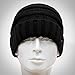 DEMTER Unisex Winter Warm Cable Knitting Hat Parent-Child Hats Wool Baggy Slouchy Thick Beanie Skull Cap For Women Men 2 Packs (Black)
