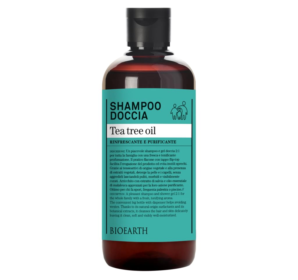 Bioearth Family Shower Shampoo with Tea Tree Oil 500ml