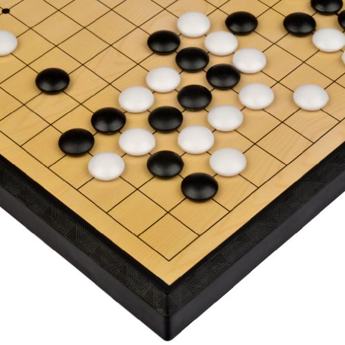 Magnetic Go Board w/ Single Convex Magnetic Plastic Stones Set- 11.3" x 11.2"