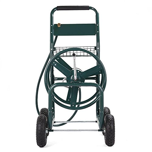 Yaheetech 300 ft Heavy Duty Garden Water Hose Reel Cart with Leader