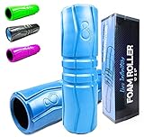 Foam Roller For Muscles by Live Infinitely-17” x 5”- Features First Ever Unique Spinal Channel- Made From High Density EVA Foam & ABS Inner Core- Best Deep Tissue Massager eBook Included (Blue)
