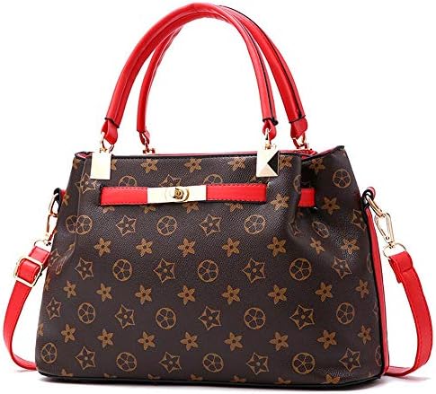 RFVBNM Womens Soft Leather Handbags Ladies Tote Handbags Cross Body Shoulder Bags for Work Travel Top-Handle Shoulder Bags