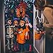 LUKAT Halloween Hanging Decorations, Halloween Skull Head with Glowing Eyes & Creepy Sounds & Biting Mouth Portable for Halloween Indoor/Outdoor Carrying, Hanging and Decorations (Skull Head)