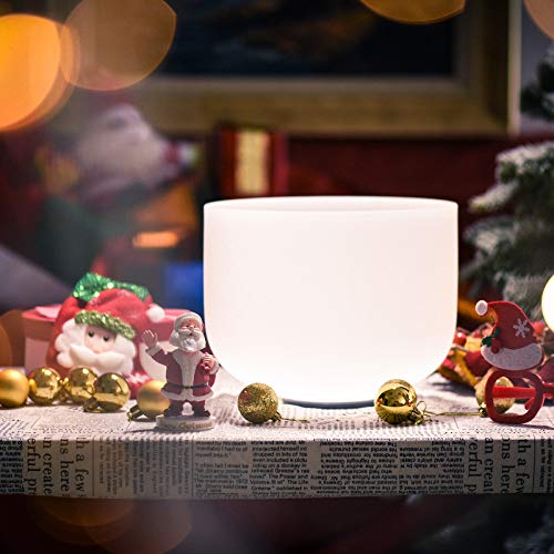 TOPFUND A Note Crystal Singing Bowl Third Eye Chakra 8 inch with Heavy Duty Carrying Case and Singing Bowl Suede Striker - Image 3