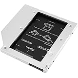 ORICO Aluminum SATA 2.5 inch Hard Drive HDD or SSD Caddy Case Tray for Lenovo, Asus, HP, Dell, ACER Laptop with 12.7mm Thick CD / DVD Drive Slot (L127SS)