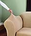Sure Fit Stretch Stripe 2-Piece - Chair Slipcover  - Sand (SF37727)