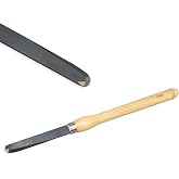 Robust, Nitrided HSS, 1" x 5/16" Large Negative Rake Scraper For Woodturning with Maple Handle