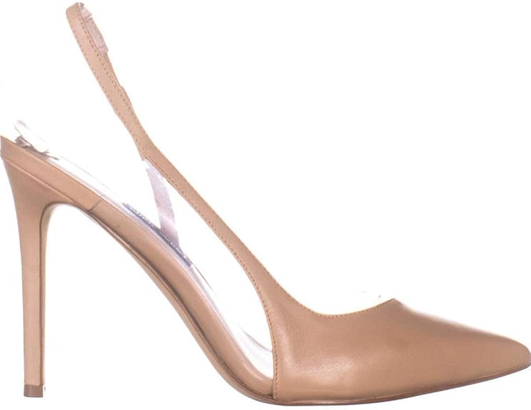 nine west toffee vinyl slingback pumps
