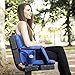 Alpcour Reclining Stadium Seat – Wide Bleacher Chair with Back Support and Cushion, Armrests, Side Pockets, and Bleachers Hook – Best Stadium Seats Chairs for Camping, Kayak, & Paddle Board Backs