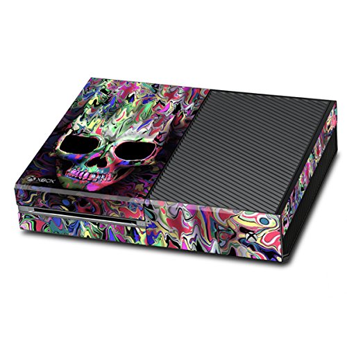 Skins Stickers for Xbox One - Xbox One Console Remote Controller Protective Vinyl Decals Covers - Leather Texture Protector Accessories Fit Xbox 1 Controller - Color Skull