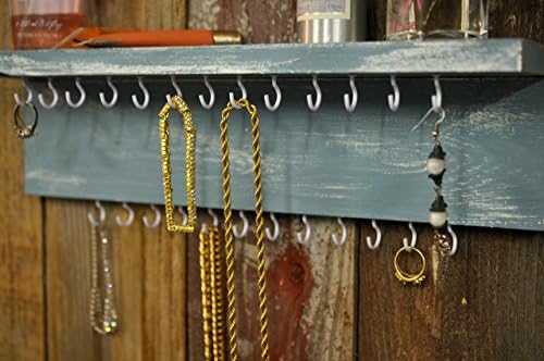 Wood Jewelry Organizer Wall Shabby Chic Jewelry Holder Rustic Jewelry Holder, Shabby Chic Organizer Color Choice