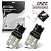 Partsam 2pcs 6000K White Super Power 7443 7440 W21W Backup Light Reverse Lamps 1-Cree-XPE 5730 12SMD Daytime Running Light DRL Parking Light