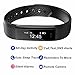 Fitness Tracker Heart Rate Monitor Semaco Silm HR Activity Health Tracker Smart Wristband Band with Pedometer Sleep Monitor Step Calorie Counter Bluetooth Bracelet for Kids Women Men (Black)