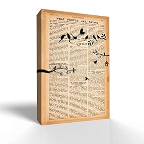 Canvas Wall Art Vintage Newspaper Pictures Home Wall Decorations for Bedroom Living Room Paintings Canvas Prints Framed - 12x18 inches