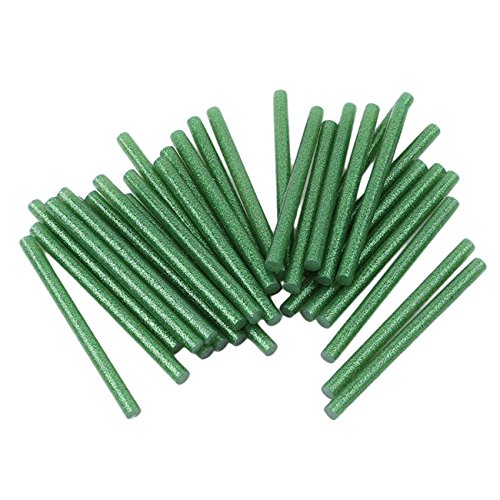 Rurah 30 PCS Color Hot Glue Gun Sticks Hot Melt Glue Sticks Mini for DIY Art Craft,green