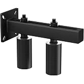 TOIMIOTOIM Adjustable Slide Gate Guide Roller,Heavy Duty 4" Thickening Sliding Gate Support Assembly, Iron Gate Guide Wheel Pulley, Adjustable Up to 5.7" for Sliding Rolling Gates