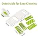 Zanmini Vegetable Cutter Food Chopper,5 in 1 Multi-functional Food Slicer Cheese Grater Kitchen Set comes with Food Holder, Fruit Peeler and 5 Stainless Steel Blades,Best Hand-held Best Mother's Gift