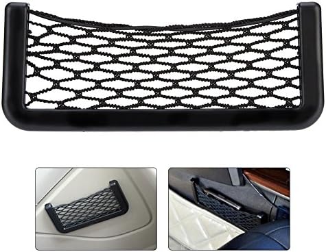 Wanty 2 Pack 8 Inches Car Seat Side Back Storage Net Bag, Side Car Resilient Pockets for Key, Phone, Purse, Cigarette and Other Small Item (CAR NET-S-2)