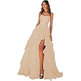 Sevintage Long Strapless Prom Dresses for Women Corset Bodycon Tiered Formal Evening Party Gowns with Slit
