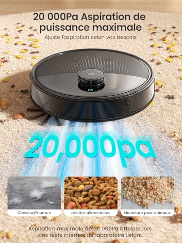 Lefant M3 Max Robot Vacuum Cleaner Washer 20,000 Pa, Multifunctional Station, Double Rotary Mop 200 RPM & 9mm Releasable, dToF Navigation, Obstacle Avoidance PSD, 220min, 5G/2.4G