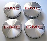 GMC Brushed Aluminum wheel Center Caps 22837060 83mm 3.25