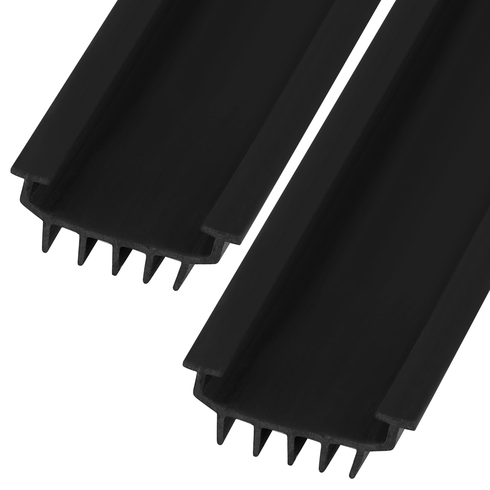 Photo 1 of Nuanchu 1 Pcs Hardware U Shaped Rubber Door Bottom Sweep Weather Stripping Seal for Exterior/Front Doors Weatherproof & Noise Reducing Under Door Draft Stopper (48 Inch,Black)