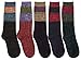 Bienvenu lady's 5 Pack KnitWinter Warm Stripe Slouch Crew Socks, Black