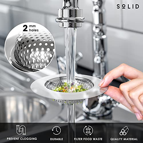 Kitchen Sink Strainer Food Catcher for Most Sink Drains Rust Free