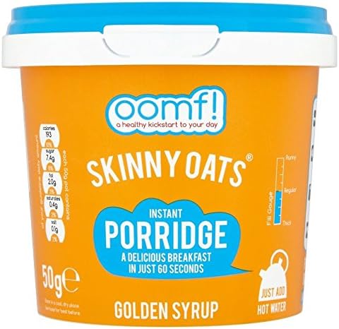 Oomf! Skinny Oats Porridge Golden Syrup (50g) - Pack of 2