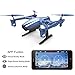Cheerwing Peregrine U28W Wifi FPV Drone 2.4Ghz 4CH Headless RC Quadcopter with 120° Wide-angle 720P HD Camera, iOS & Android Phone Control, Includes 2pcs Battery